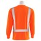 Erb Safety T-Shirt, Brdseye Msh, Lng Slv, Class2, 9007SBSEG, Hi-Viz Orng/Blk, LG 62463
